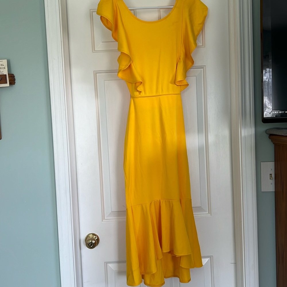 Yellow cocktail dress